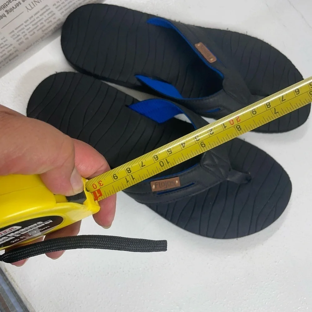 Flojos Men's Black and Blue Sandals